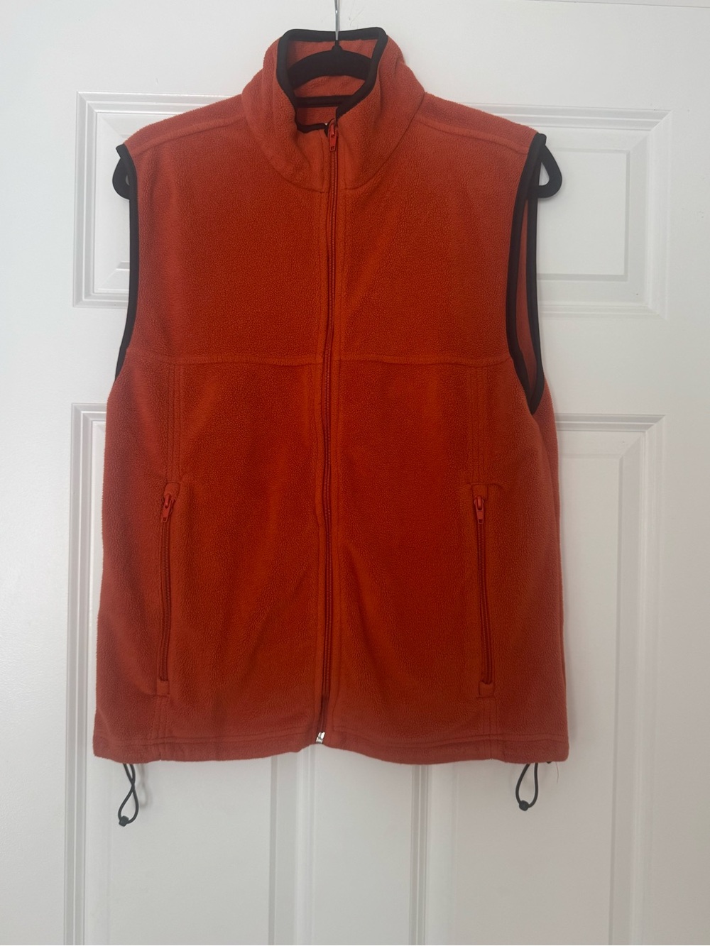 Men’s Chestnut Hill Fleece Vest Sienna Orange Full Zip Size S